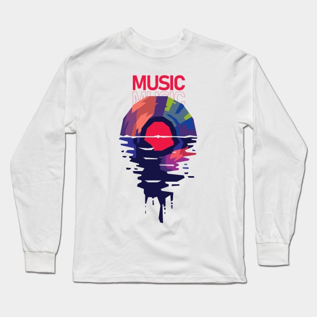 Vinyl LP Music Record Long Sleeve T-Shirt by REKENINGDIBANDETBRO